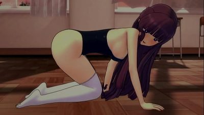 Fern wearing a tight swimsuit